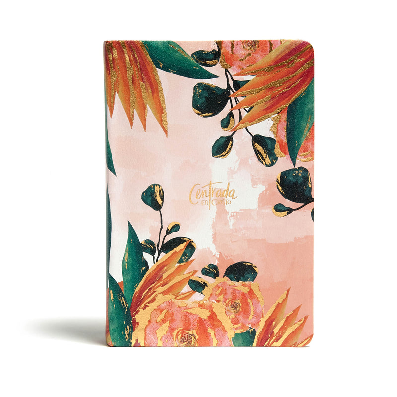 Cargue la imagen en el visor de la galería, Biblia devocional para mujeres Centrada en Cristo RVR 1960, símil piel floral
