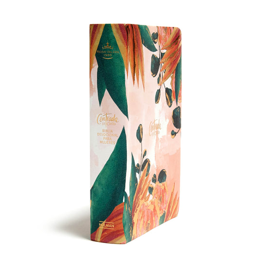 Biblia devocional para mujeres Centrada en Cristo RVR 1960, símil piel floral