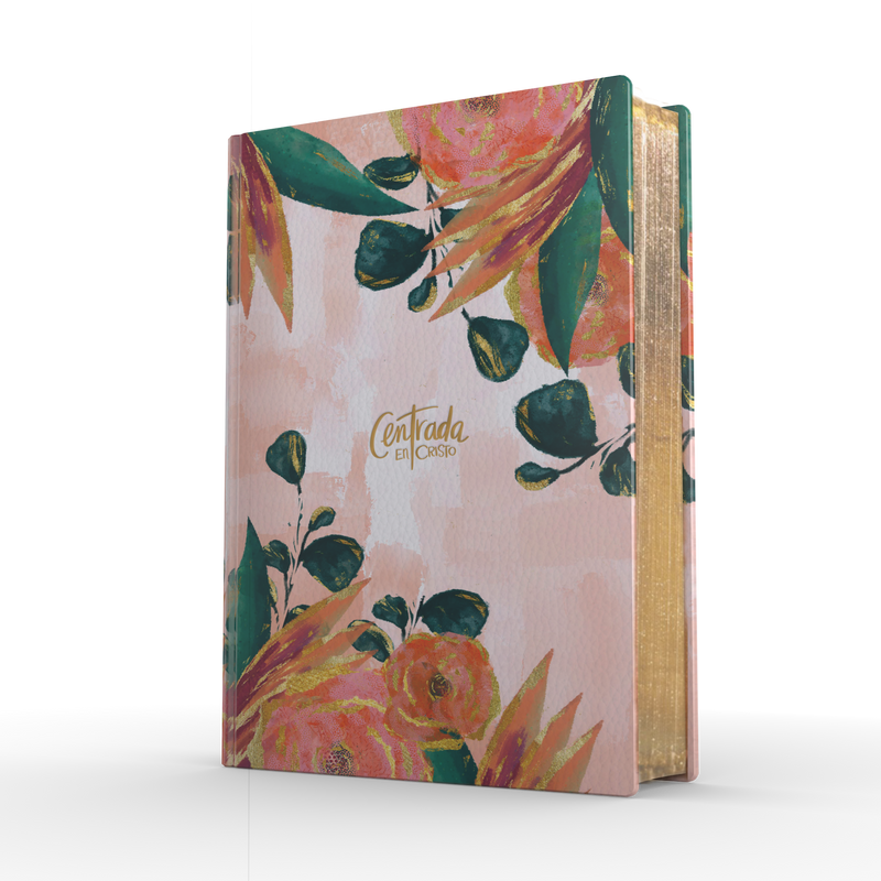 Cargue la imagen en el visor de la galería, Biblia devocional para mujeres Centrada en Cristo RVR 1960, símil piel floral
