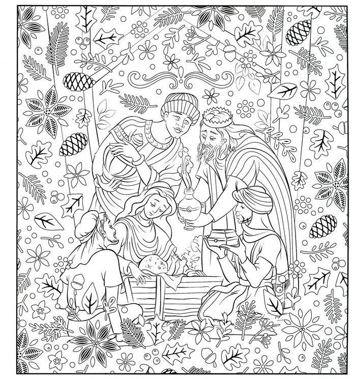 Cargue la imagen en el visor de la galería, Santa la noche: Libro para colorear
