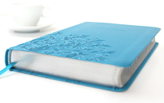 Biblia RVR 1960, Letra Grande, Tamaño Manual, símil piel azul