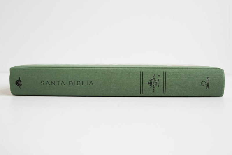 Cargue la imagen en el visor de la galería, Biblia RVR 1960, Letra Grande, Tamaño Manual, Tapa dura/ tela verde con flores
