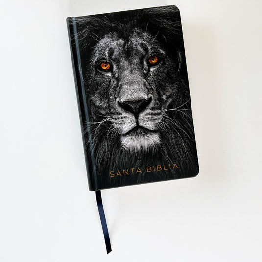Biblia León de Juda RVR 1960, Letra Grande, con índice, Tamaño Manual, tapa dura negra