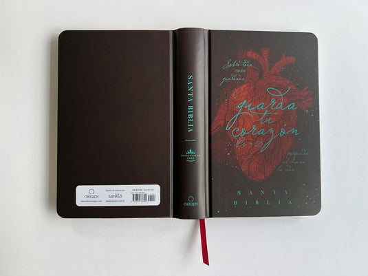 Biblia RVR 1960, Letra Grande, Tamaño Manual, tapa dura corazón marrón