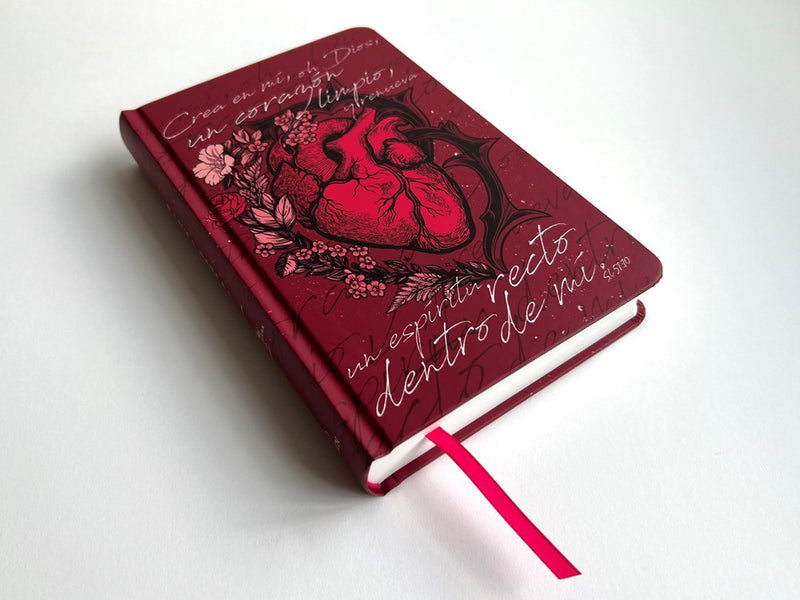 Cargue la imagen en el visor de la galería, Biblia RVR 1960, Letra Grande, Tamaño Manual, tapa dura corazón rojo
