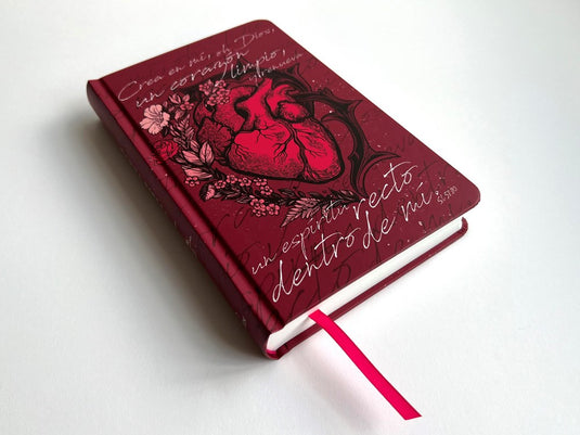 Biblia RVR 1960, Letra Grande, Tamaño Manual, tapa dura corazón rojo