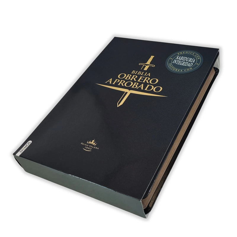 Cargue la imagen en el visor de la galería, Biblia Obrero Aprobado RVR 1960, imitación piel negro
