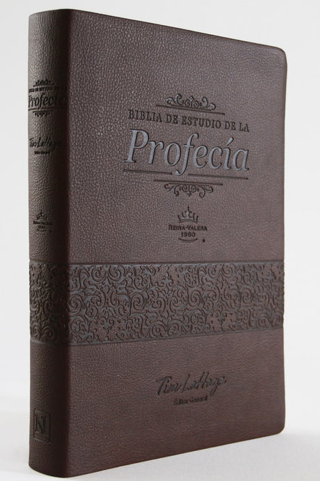 Biblia de estudio de la profecía RVR 1960, imitación piel café