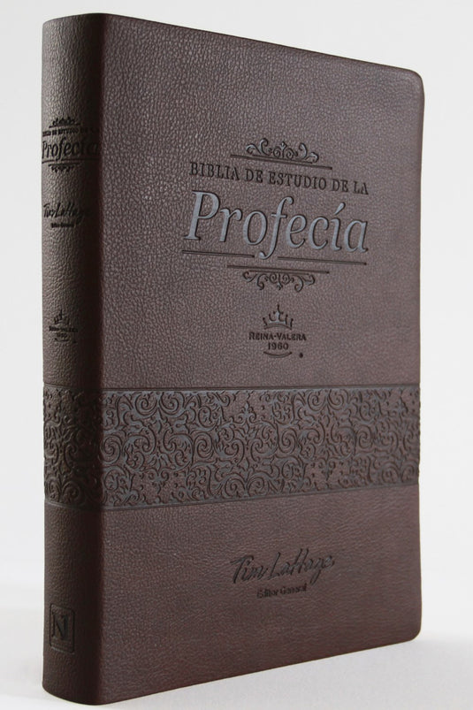Biblia de estudio de la profecía RVR 1960, imitación piel café