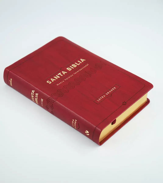 Biblia NVI, Tamaño Manual, Letra Grande, imitación piel vino