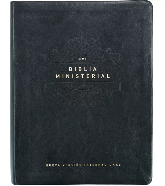 Biblia Ministerial NVI, imitación piel negra