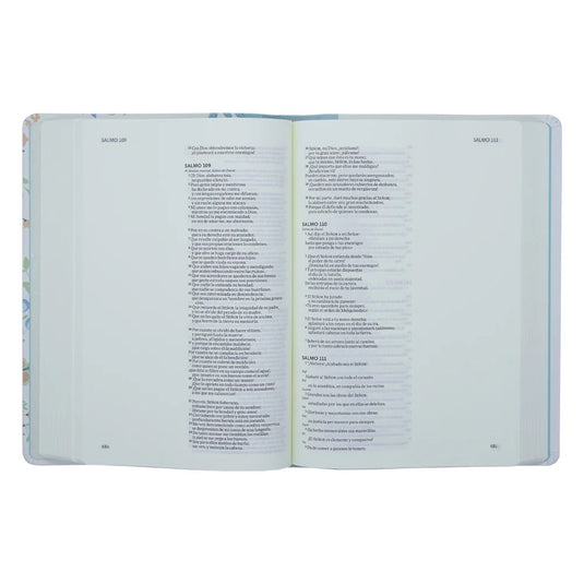 Biblia Ilustra tu Fe NVI, beige floreada