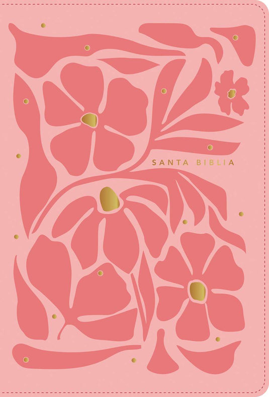 Biblia NTV con Filament, Ultrafina, con índice, Letra Grande, SentiPiel rosa flores