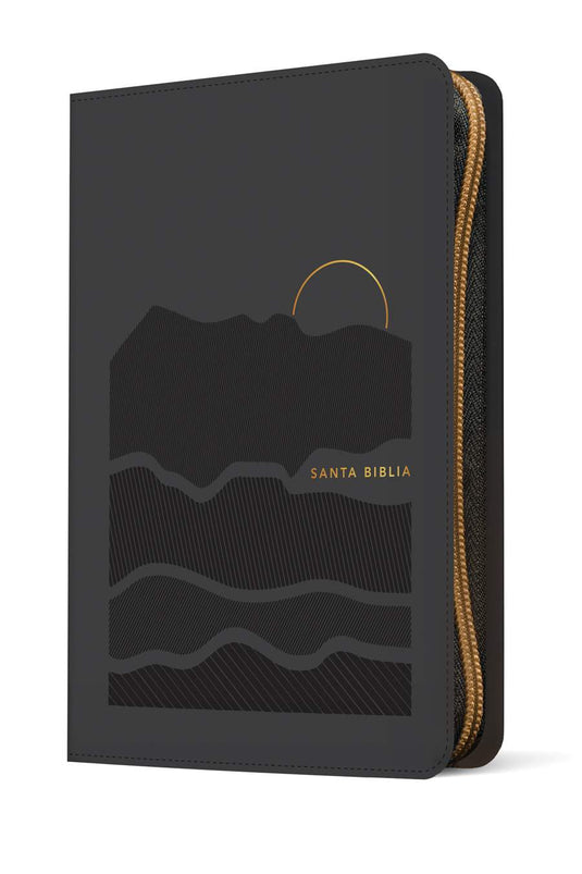 Biblia NTV con Filament, Ultrafina, Cierre zíper, Letra Grande, SentiPiel gris