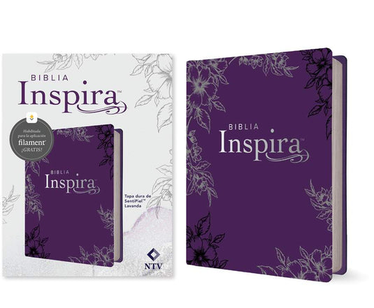 Biblia Inspira con Filament NTV (Tapa dura SentiPiel Lavanda)