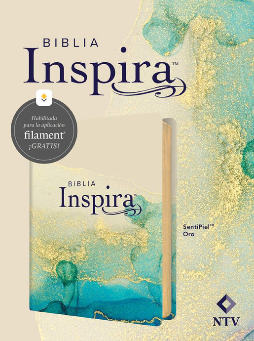 Biblia Inspira con Filament NTV (SentiPiel Oro)