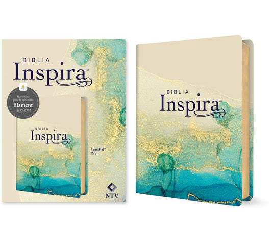 Biblia Inspira con Filament NTV (SentiPiel Oro)