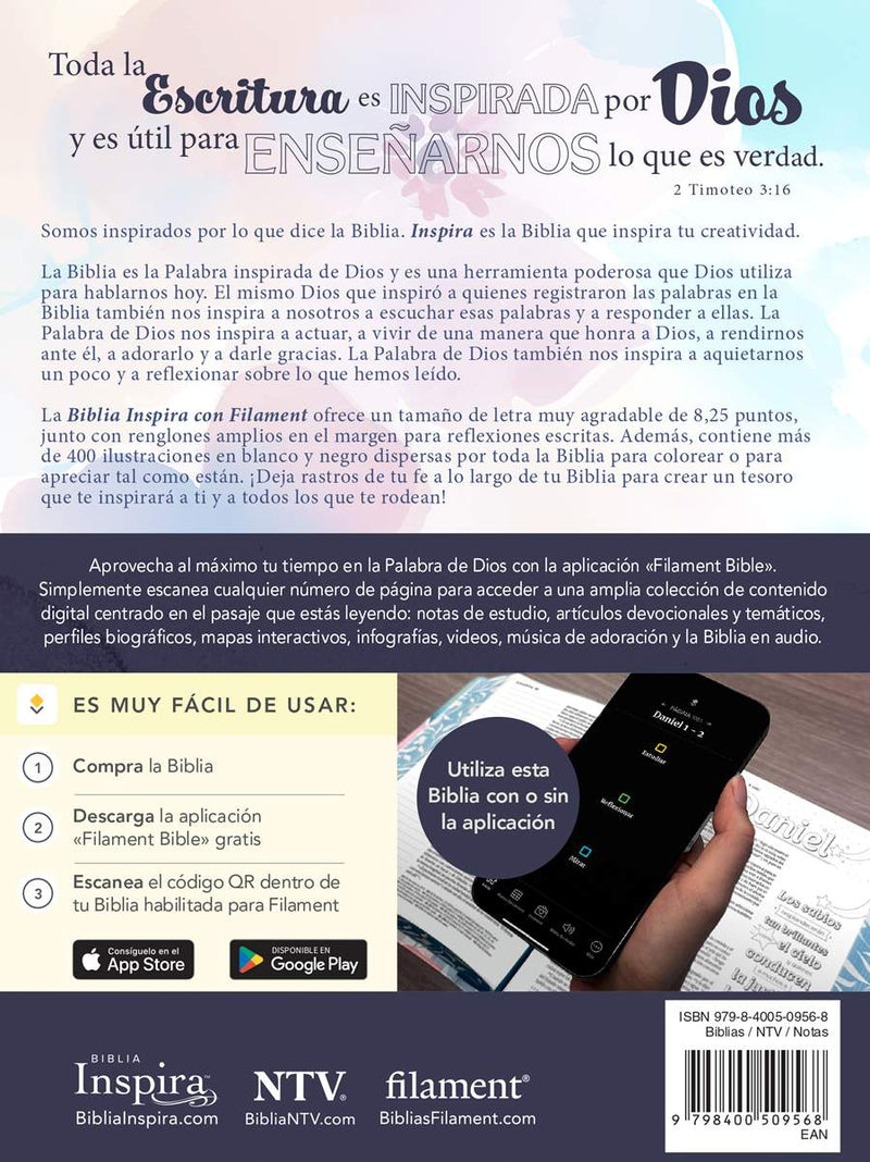 Cargue la imagen en el visor de la galería, Biblia Inspira con Filament NTV (SentiPiel Paraíso Floral)
