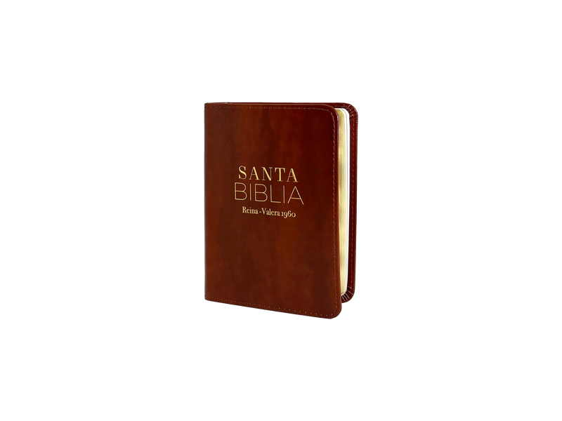 Cargue la imagen en el visor de la galería, Biblia RVR 1960, Tamaño Bolsillo, imitación piel café

