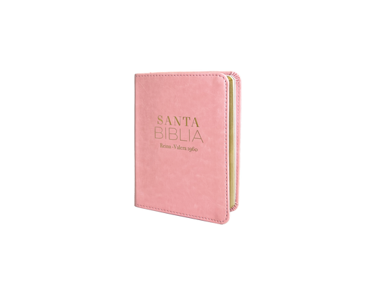 Biblia RVR 1960, Tamaño Bolsillo, imitación piel rosada