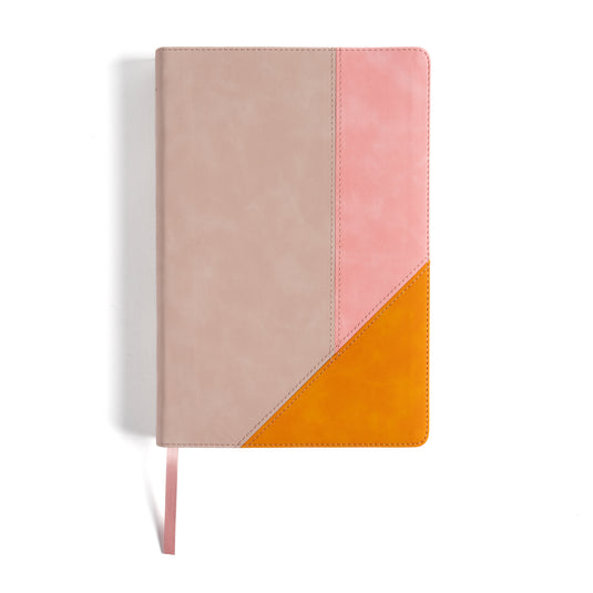 Biblia de Estudio Arcoíris RVR 1960, con índice, símil piel rosa cuarzo