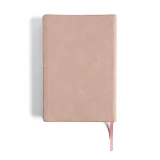 Biblia de Estudio Arcoíris RVR 1960, con índice, símil piel rosa cuarzo