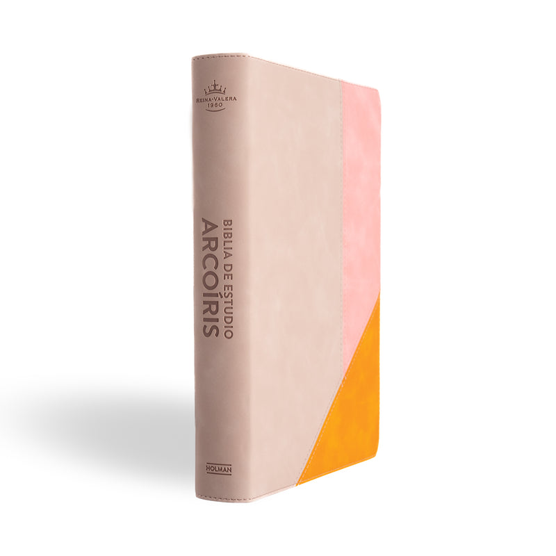 Cargue la imagen en el visor de la galería, Biblia de Estudio Arcoíris RVR 1960, con índice, símil piel rosa cuarzo
