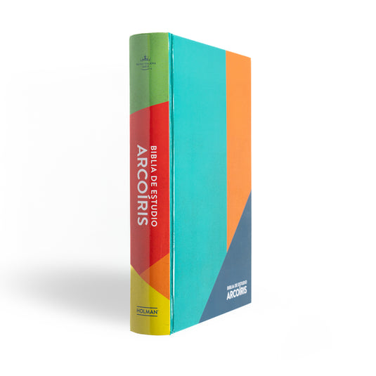 Biblia de Estudio Arcoíris RVR 1960, tapa dura verde multicolor