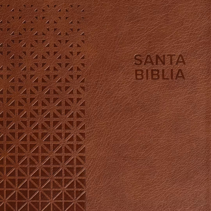 Cargue la imagen en el visor de la galería, Biblia RVR 1960, Letra Grande, Tamaño Manual, edición especial, símil piel marrón rústico
