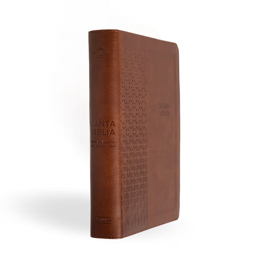 Biblia RVR 1960, Letra Grande, Tamaño Manual, edición especial, símil piel marrón rústico