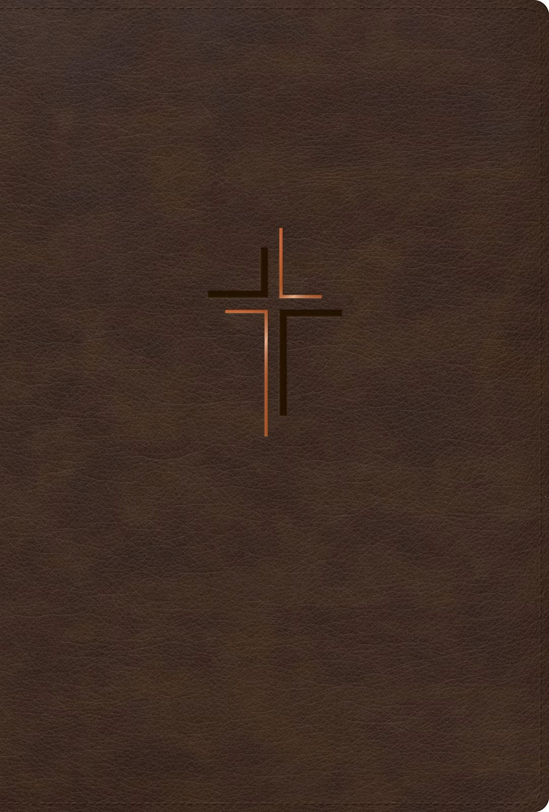 Cargue la imagen en el visor de la galería, Biblia RVR 1960, Letra Grande, Tamaño Manual, edición especial, símil piel café cruz
