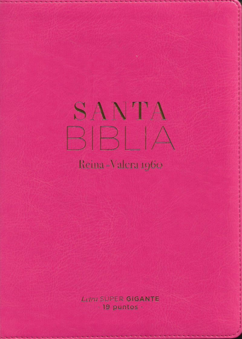 Cargue la imagen en el visor de la galería, Santa Biblia RVR 1960, Letra Súper Gigante, Símil Piel Fucsia
