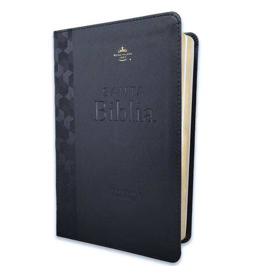 Biblia RVR 1960, Tamaño manual, Letra Gigante, imitación piel negro