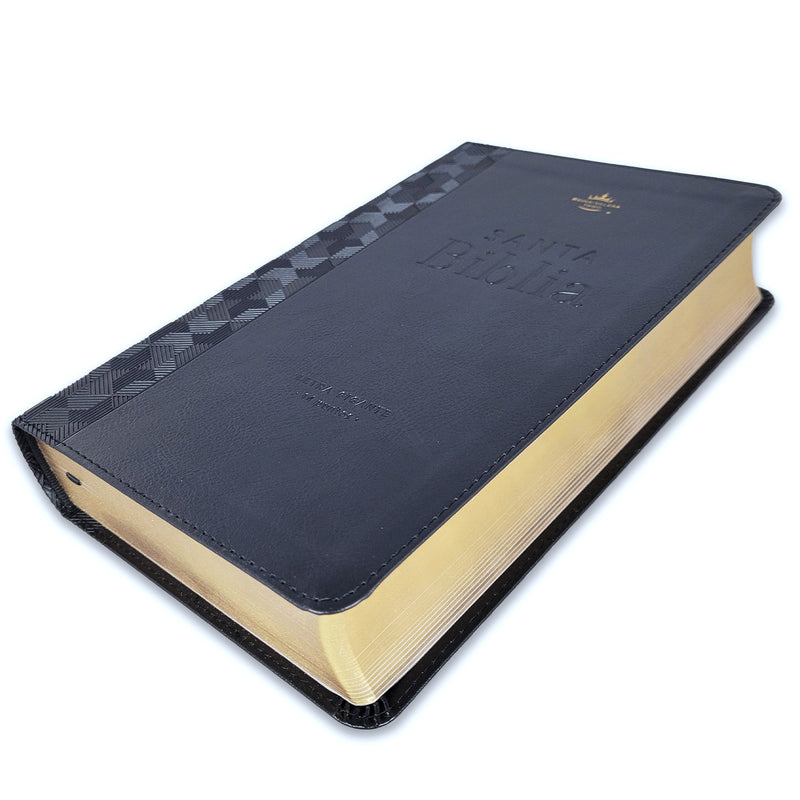 Cargue la imagen en el visor de la galería, Biblia RVR 1960, Tamaño manual, Letra Gigante, imitación piel negro
