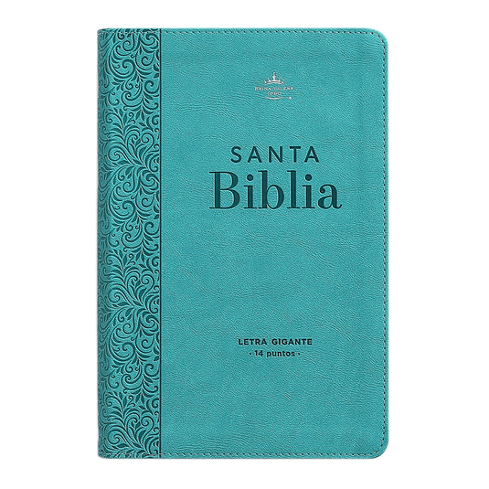 Biblia RVR 1960, Tamaño manual, Letra Gigante, imitación piel turquesa