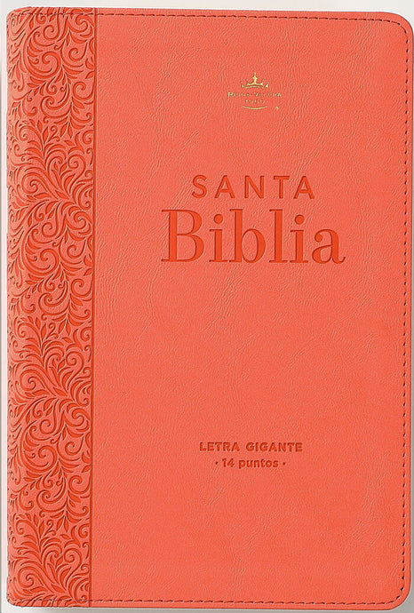 Biblia RVR 1960, Letra Gigante, imitación piel coral