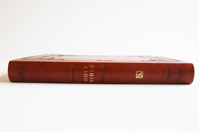 Cargue la imagen en el visor de la galería, KJV Holy Bible, Giant Print,  Index, Brown Premium Imitation Leather (Biblia en inglés)
