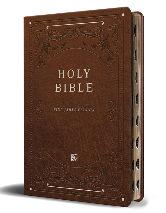 KJV Holy Bible, Giant Print,  Index, Brown Premium Imitation Leather (Biblia en inglés)