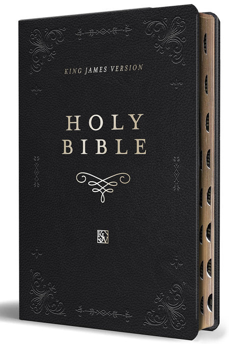 Cargue la imagen en el visor de la galería, KJV Holy Bible, Giant Print, Index, black Premium Imitation Leather (Biblia en inglés)
