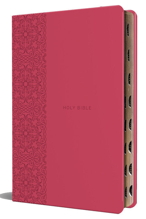 KJV Holy Bible, Large Print Medium format, Fuchsia Faux Leather, thumb Index