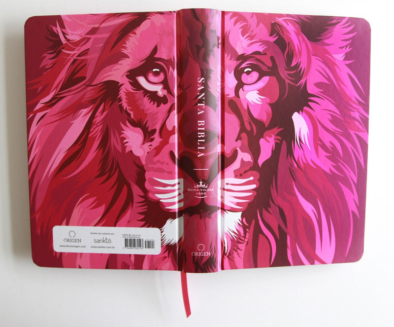 Cargue la imagen en el visor de la galería, Biblia León de Judá RVR 1960, Letra Grande, Tamaño Manual, Tapa dura fucsia
