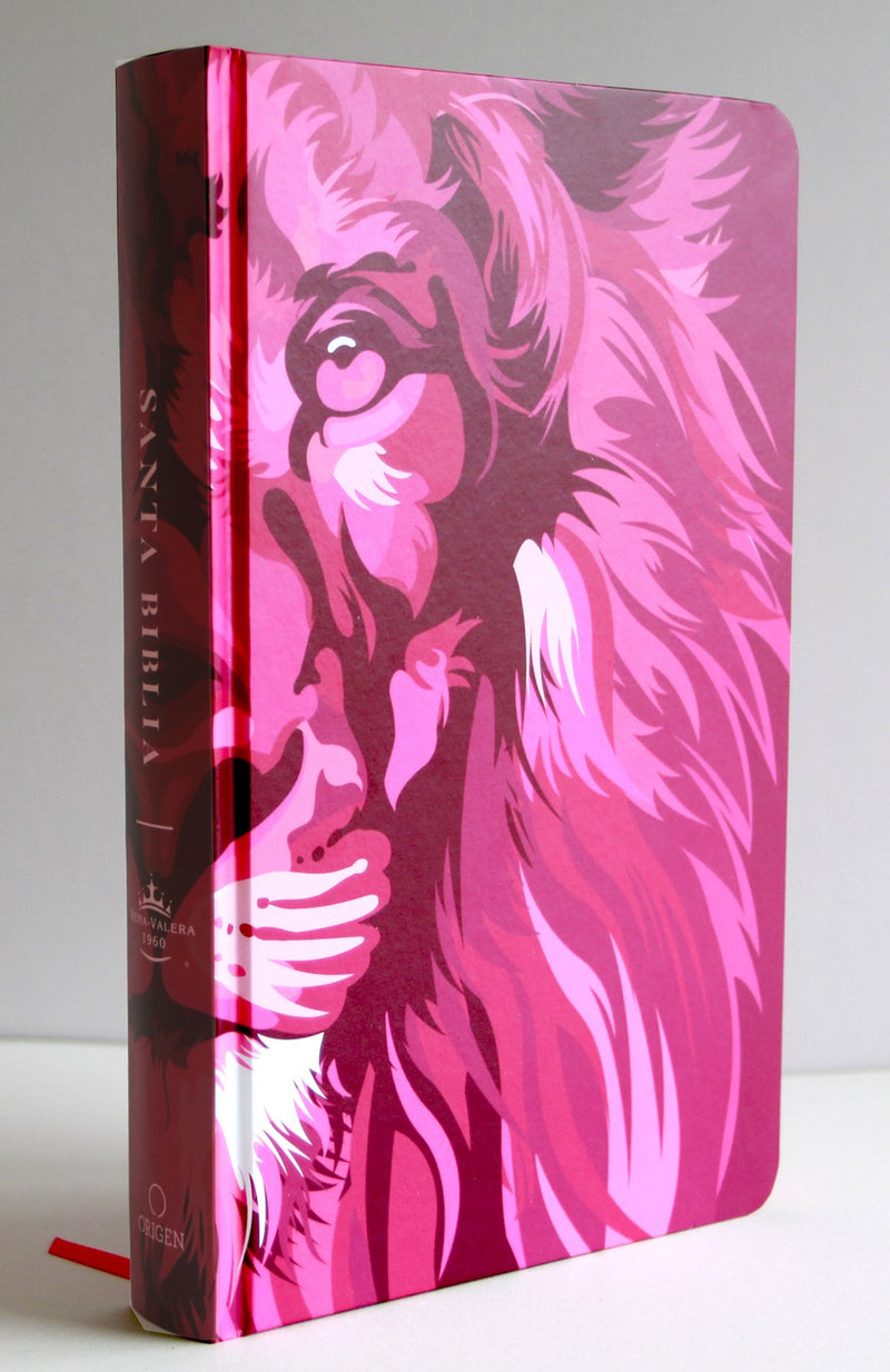 Cargue la imagen en el visor de la galería, Biblia León de Judá RVR 1960, Letra Grande, Tamaño Manual, Tapa dura fucsia
