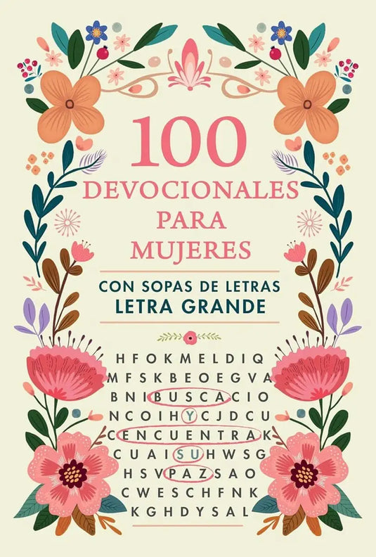 Sopas de letras 100 devocionales para mujeres: Letra Grande