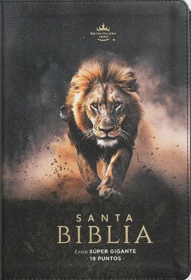Biblia RVR 1960, Letra Súper Gigante, imitación piel León de Judá