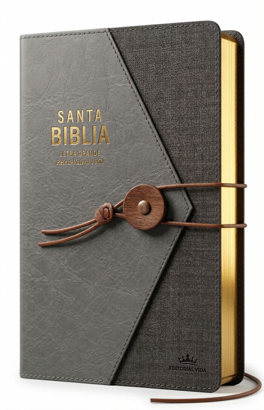 Biblia RVR 1960, Tamaño Manual, cierre elástico, imitación piel negro