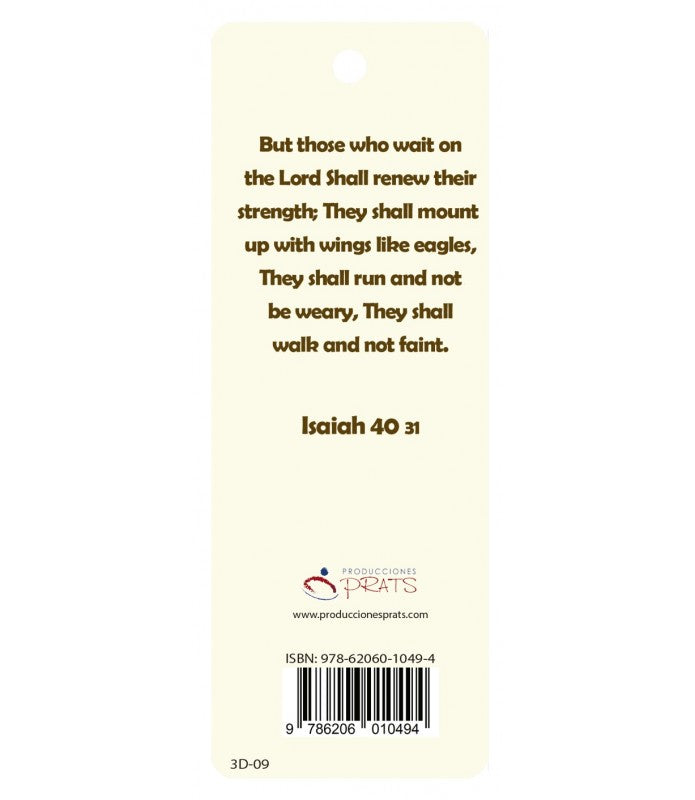 Cargue la imagen en el visor de la galería, Separador de libros 3D unisex Isaías 40:31 (bilingüe)
