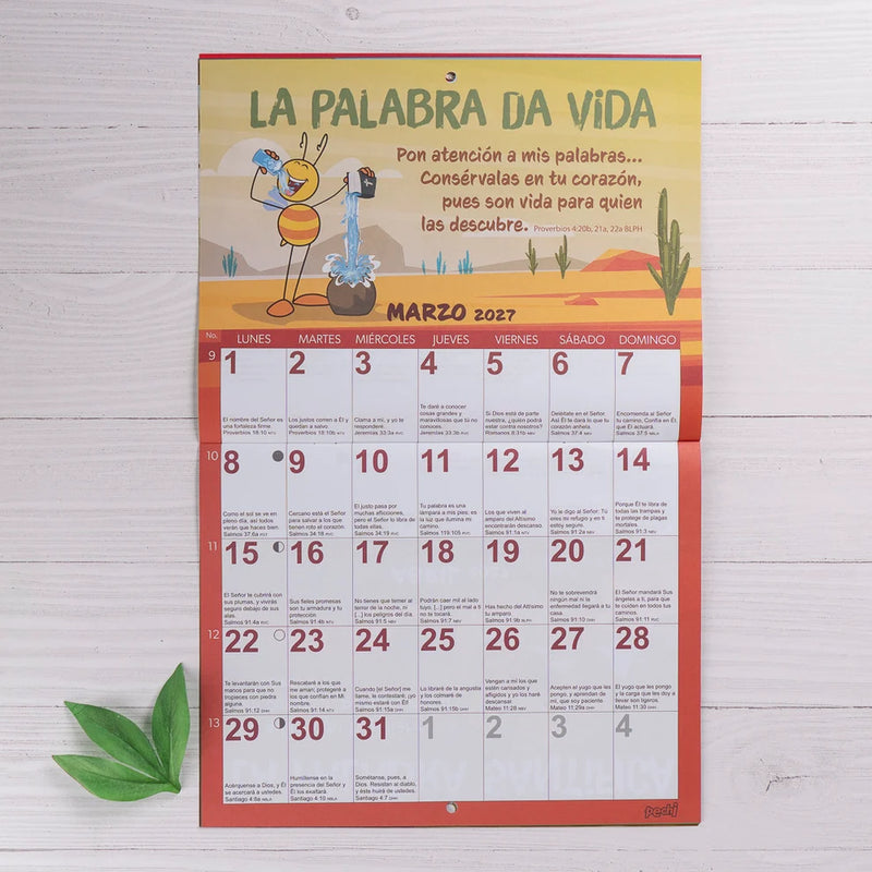 Cargue la imagen en el visor de la galería, Calendario de pared  2027 La Biblia en tu vida
