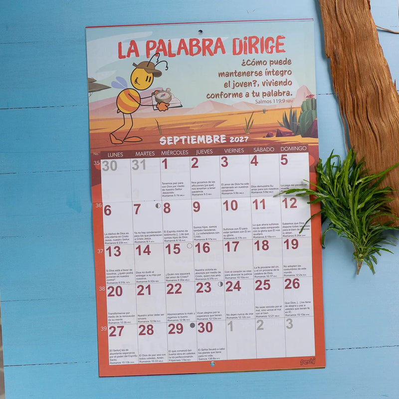 Cargue la imagen en el visor de la galería, Calendario de pared  2027 La Biblia en tu vida
