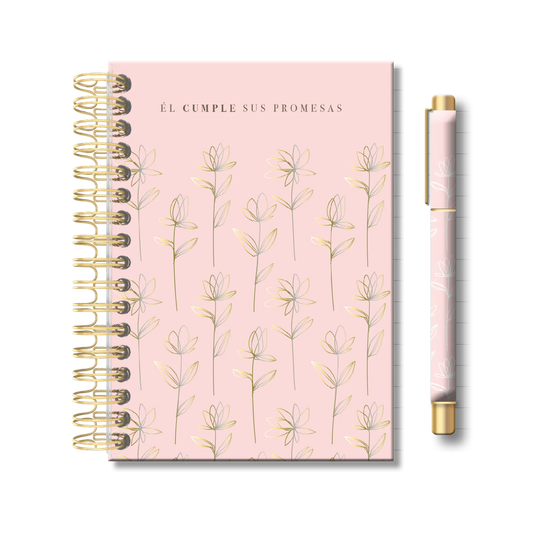 Set de libreta con lapicero rosada| Cumple sus promesas