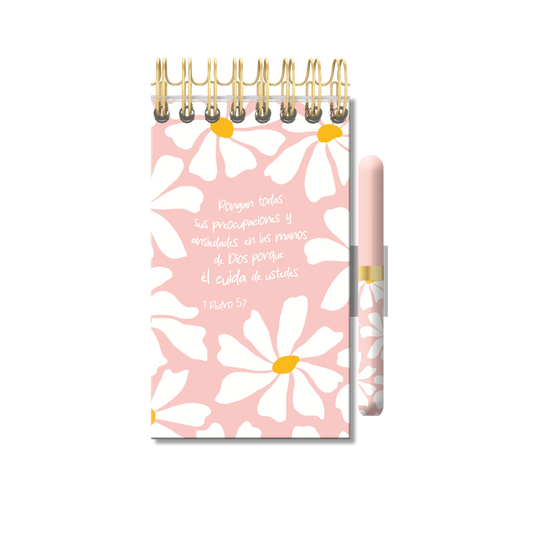 Set de libreta con lapicero| Pongan sus preocupaciones en manos de Dios